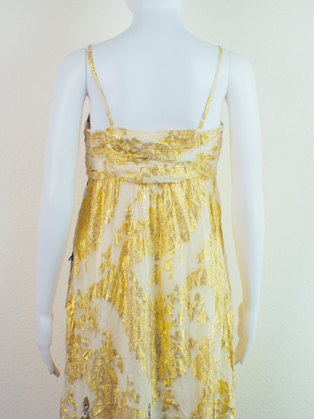 Gold Hawk RARE Vintage Y2K Metallic Babydoll Dress - Picture 11 of 14